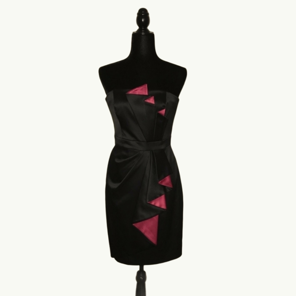 White House Black Market Black Pink Cocktail Dress